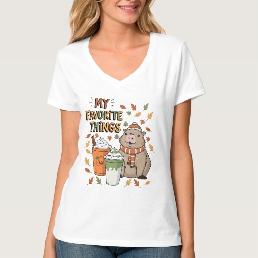 Capybara Herfst T-shirt (Voorkant)