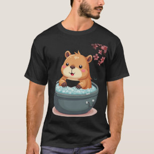 Capybara Hottub Ontspanning Kawaii Chille Sfeer St T-shirt