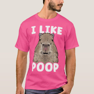Capybara Ik hou van poepknaagdier Capybara T-shirt