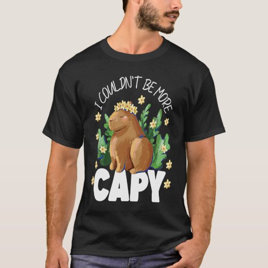 Capybara ik kon niet meer capy zijn t-shirt (Voorkant)