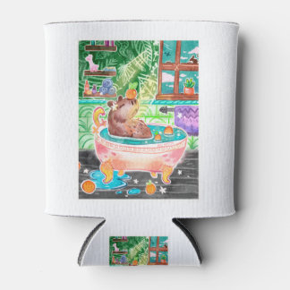 Capybara in Bath Tub with Oranges Blikjeskoeler