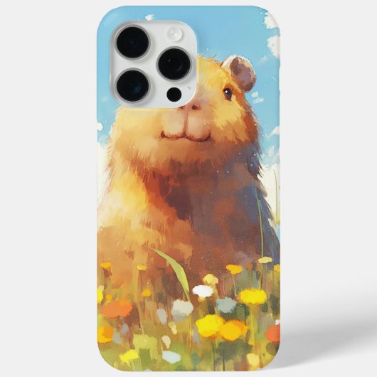 Capybara in de weide Case-Mate iPhone case (Achterkant)