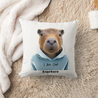CAPYBARA in een hoodie Ik ben cool Kussen