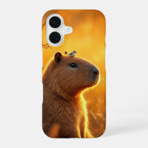 Capybara in Golden Field Cute Phone Case