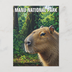 Capybara in Nationaal Park Manu Peru Briefkaart