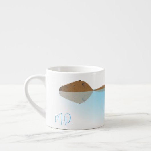 Capybara & Initiales Espresso Mug (Gauche)