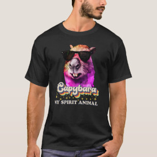 Capybara is mijn Spirit Animal Capybara zonnebril T-shirt