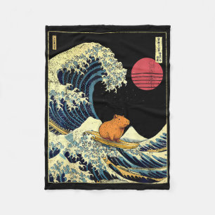 Capybara Japanse Kanagawa Golf Fun Surf Dier Fleece Deken