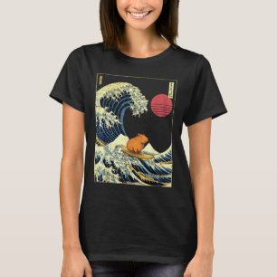 Capybara Japanse Kanagawa Golf Fun Surf Dier T-shirt