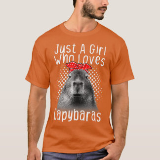 Capybara Just a Girl die van Capybaras houdt (1) T-shirt