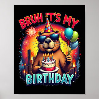 Capybara Kaiju Verjaardagsfeest Japan Monster Capy Poster