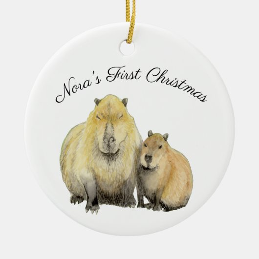 Capybara Keramisch Ornament (Voorkant)