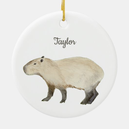 Capybara Keramisch Ornament (Achterkant)