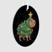 Capybara kerstcadeaus Capy Grappige kerstboom Ornament (voorkant)