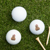 Capybara Kerstmis bijpassende grappige kerstman Golfballen (Insitu Gras)