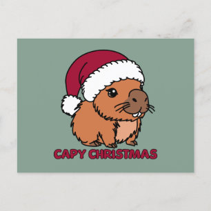 Capybara Kerstmis Briefkaart