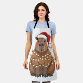 Capybara Kerstmis Grappige Kerstman Schort (Gedragen)