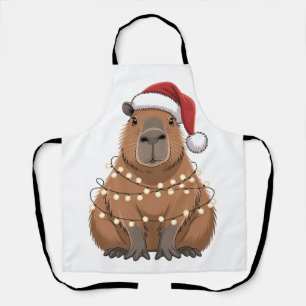 Capybara Kerstmis Grappige Kerstman Schort