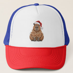 Capybara Kerstmis Grappige Kerstman Trucker Pet
