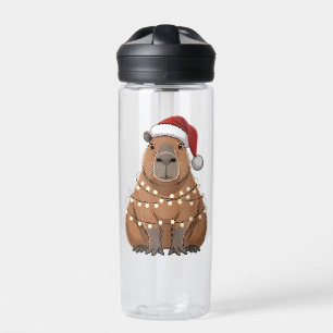 Capybara Kerstmis Grappige Kerstman Waterfles