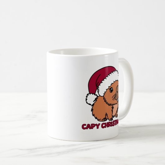 Capybara Kerstmis Koffiemok (Voorkant rechts)