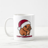 Capybara Kerstmis Koffiemok (Links)