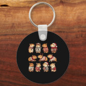 Capybara kerstmis sleutelhanger (Voorkant)