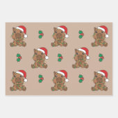 Capybara Kerstmis Winter Dieren Vakantie Capybara Inpakpapier Vel (Voorkant)