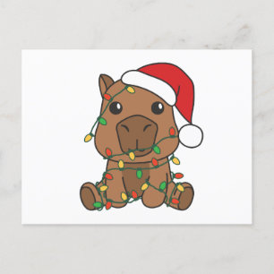 Capybara Kerstmis Winter Dieren Vakantie Feestdagenkaart