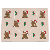 Capybara Kerstmis Winter Dieren Vakantie Groot Cadeauzakje (Voorkant)