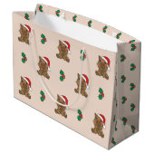 Capybara Kerstmis Winter Dieren Vakantie Groot Cadeauzakje (Achterkant Gekanteld)