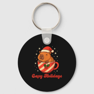 Capybara Kerstshirt, Grappige Capy Feestdagen  Sleutelhanger
