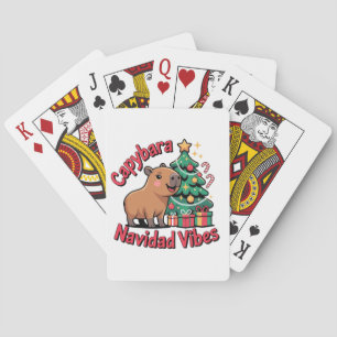 Capybara Kerststemming Kersthumor Pokerkaarten