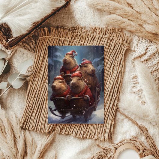 Capybara Kerstvakantie Capy Kaart
