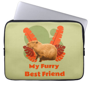 Capybara Knuffel Beste Vriend Tropisch Dier Laptop Sleeve