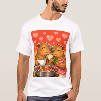 Capybara Kookt met Liefde T-shirt