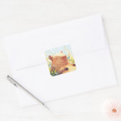 Capybara Lazy Days Vierkante Sticker (Envelop)