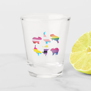 Capybara LGBTQ Regenboog Water Varken Transgender Shot Glas