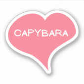 CAPYBARA Liefde Hart Vinyl Sticker (Voorkant)