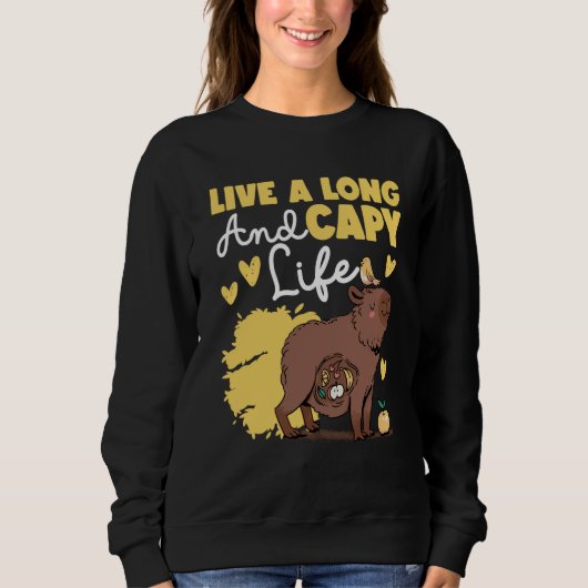 Capybara Live A Long And Capy Life Trui (Voorkant)