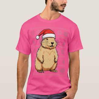 Capybara Lover draagt kerstmuts Xmas Capybara Chr T-shirt
