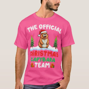 Capybara Lover Santa Hat Kerstboom Kerstkamp T-shirt