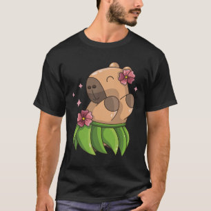 Capybara Luau Dancing Hawaii Vakantie Kleding Meis T-shirt