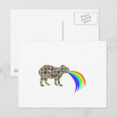 Capybara met een regenboog briefkaart (Voorkant / Achterkant)
