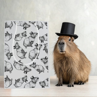 Capybara met hoge hoed medium cadeauzakje