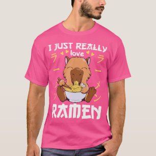 Capybara met noedels Ramen Kawaii Capybara T-shirt