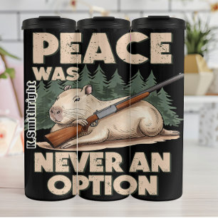 Capybara met Shotgun Graphic Thermosbeker