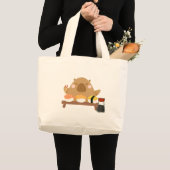 Capybara met sushi grote tote bag (Voorkant (product))