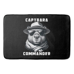 Capybara Met Zonnebril Capy Commandant Badmat