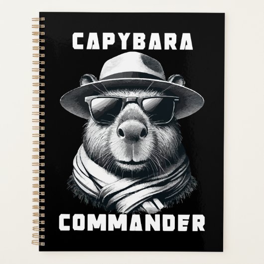 Capybara Met Zonnebril Capy Commandant Planner (Voorkant)